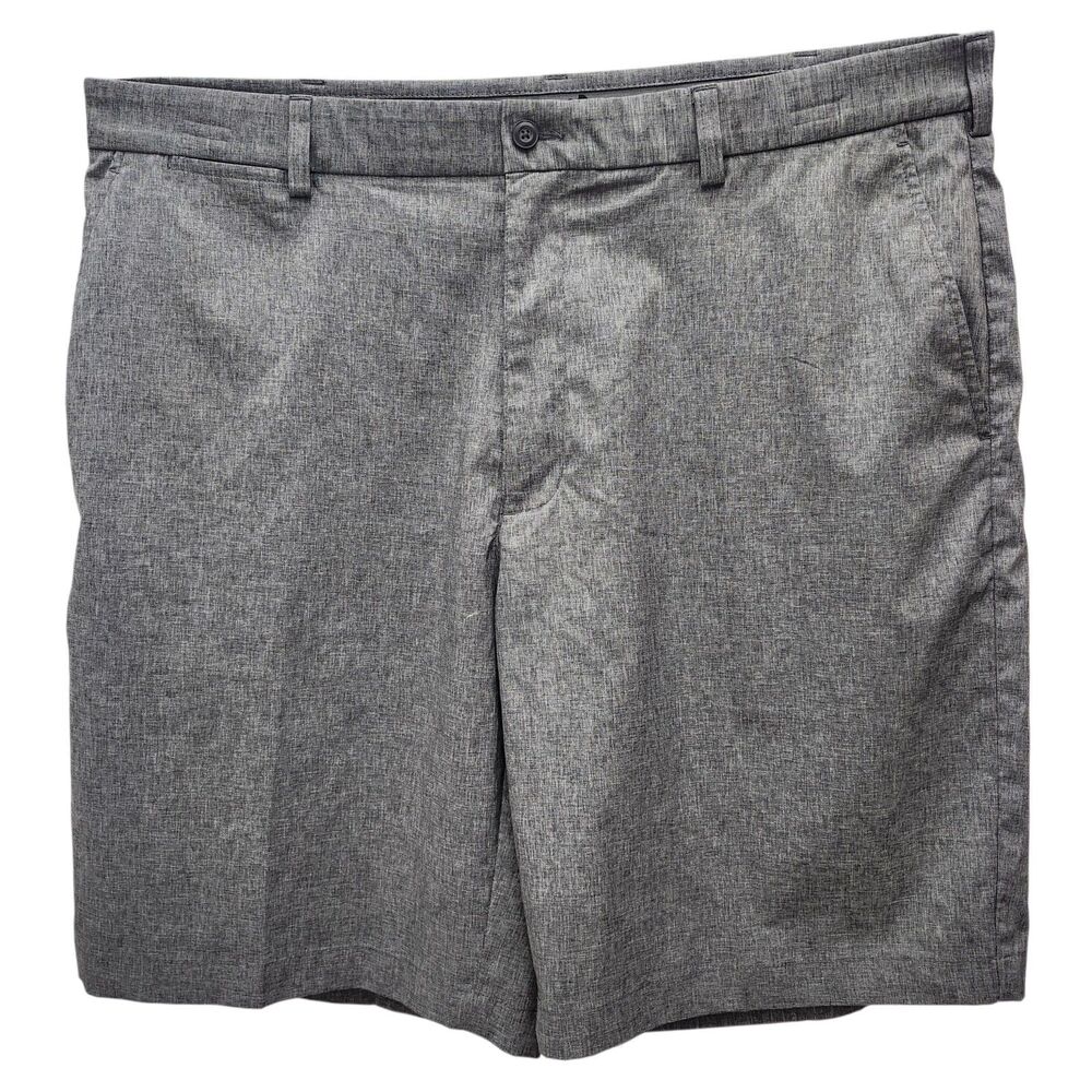 Grand Slam On Course Golf Shorts Mens 40 Gray Flat Front Pockets Performance